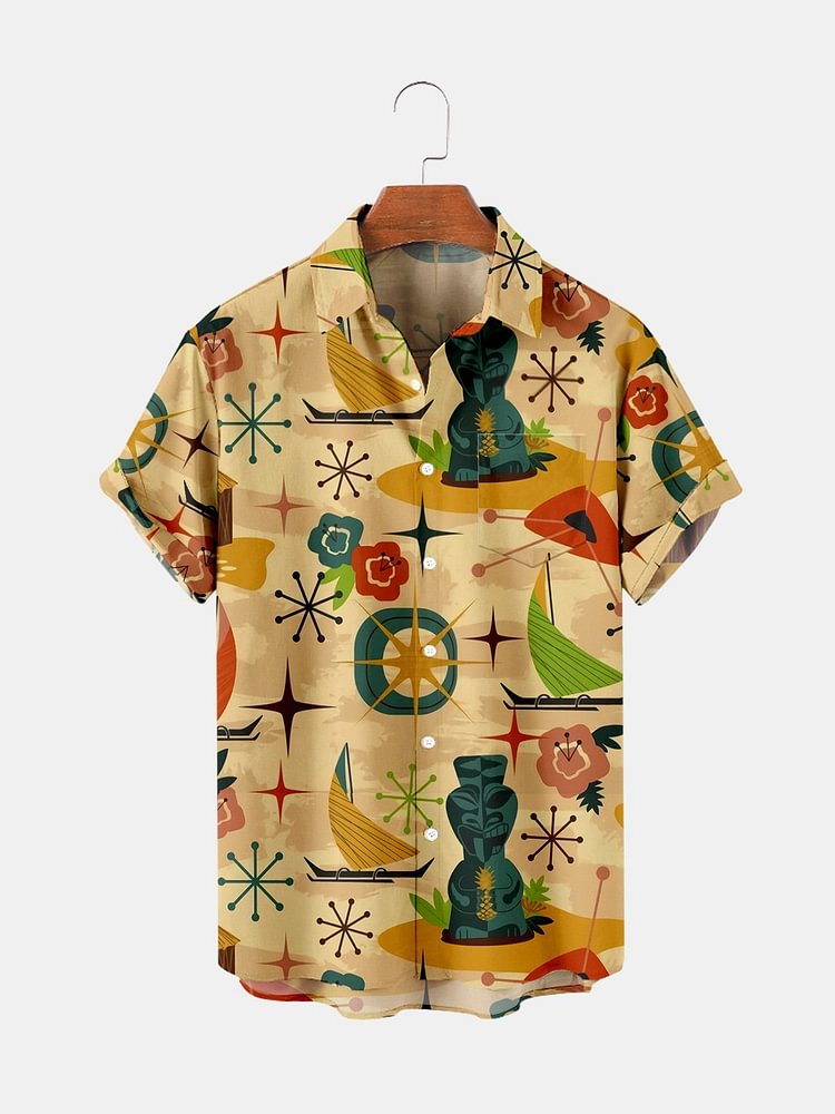 Boho Shirt Collar Shirts & Tops