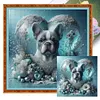 Love Bulldog-11CT Stamped Cross Stitch 45*45cm