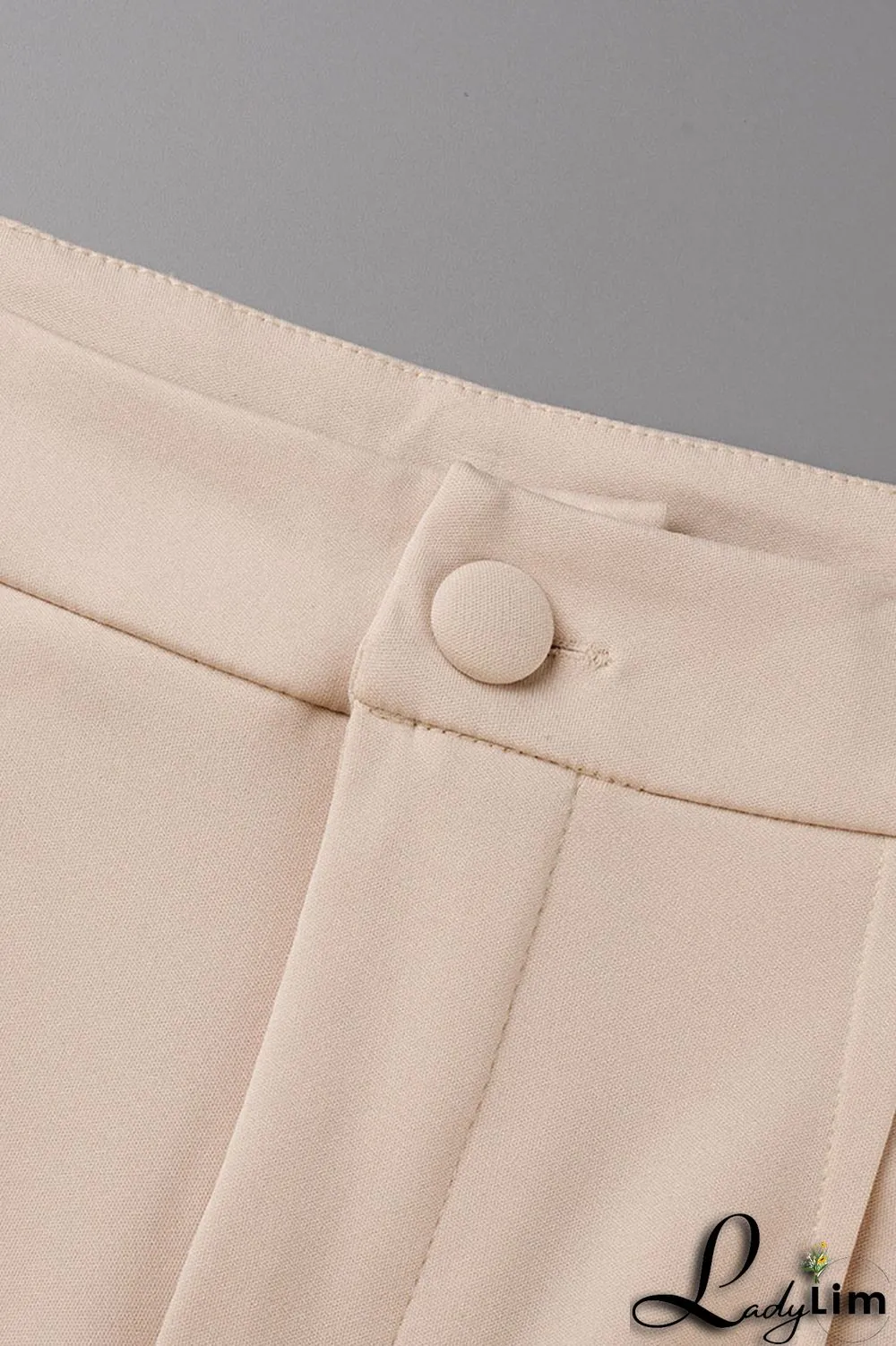 Coffee Casual Solid Patchwork Buttons Turn-back Collar Long Sleeve Two Pieces