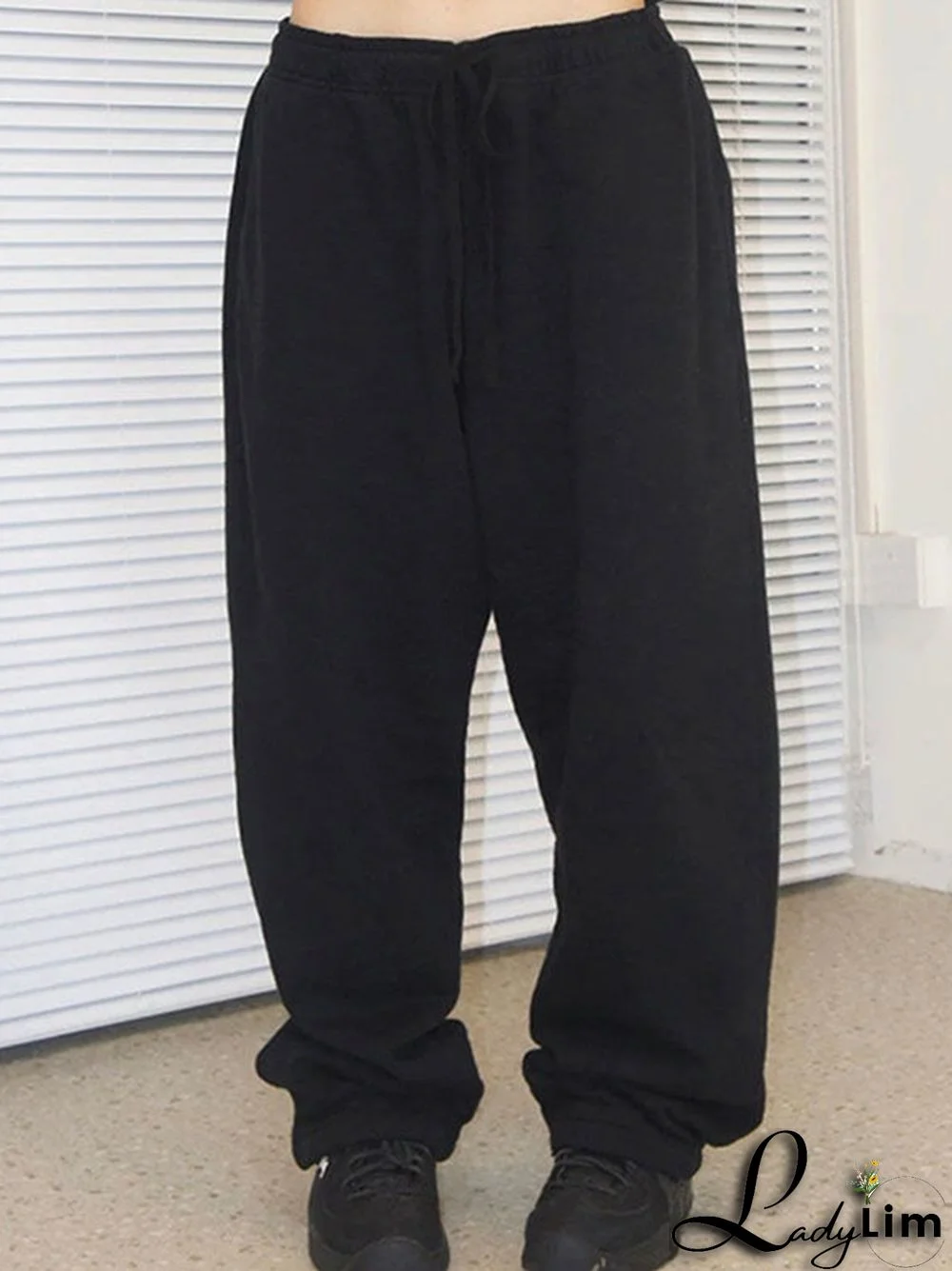 Solid Drawstring Sweatpants