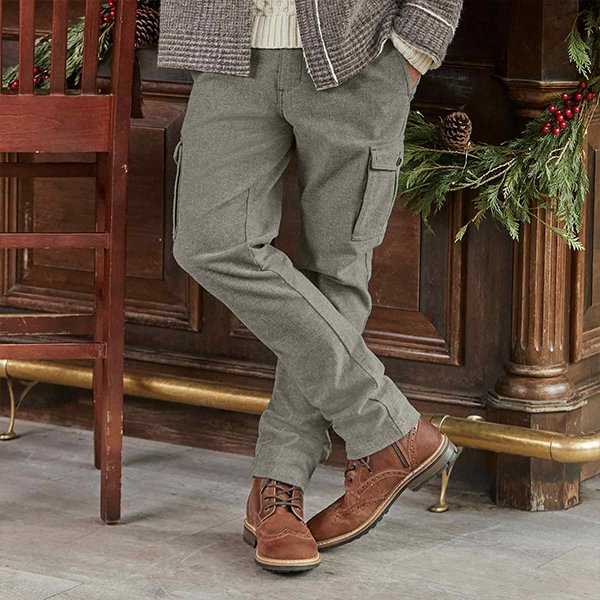 Men's Solid Color Loose Casual Straight Pants