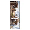 >SALE<Full Embroidery Eco-cotton Thread 11CT Printed Snowscape Cross Stitch 30x90cm