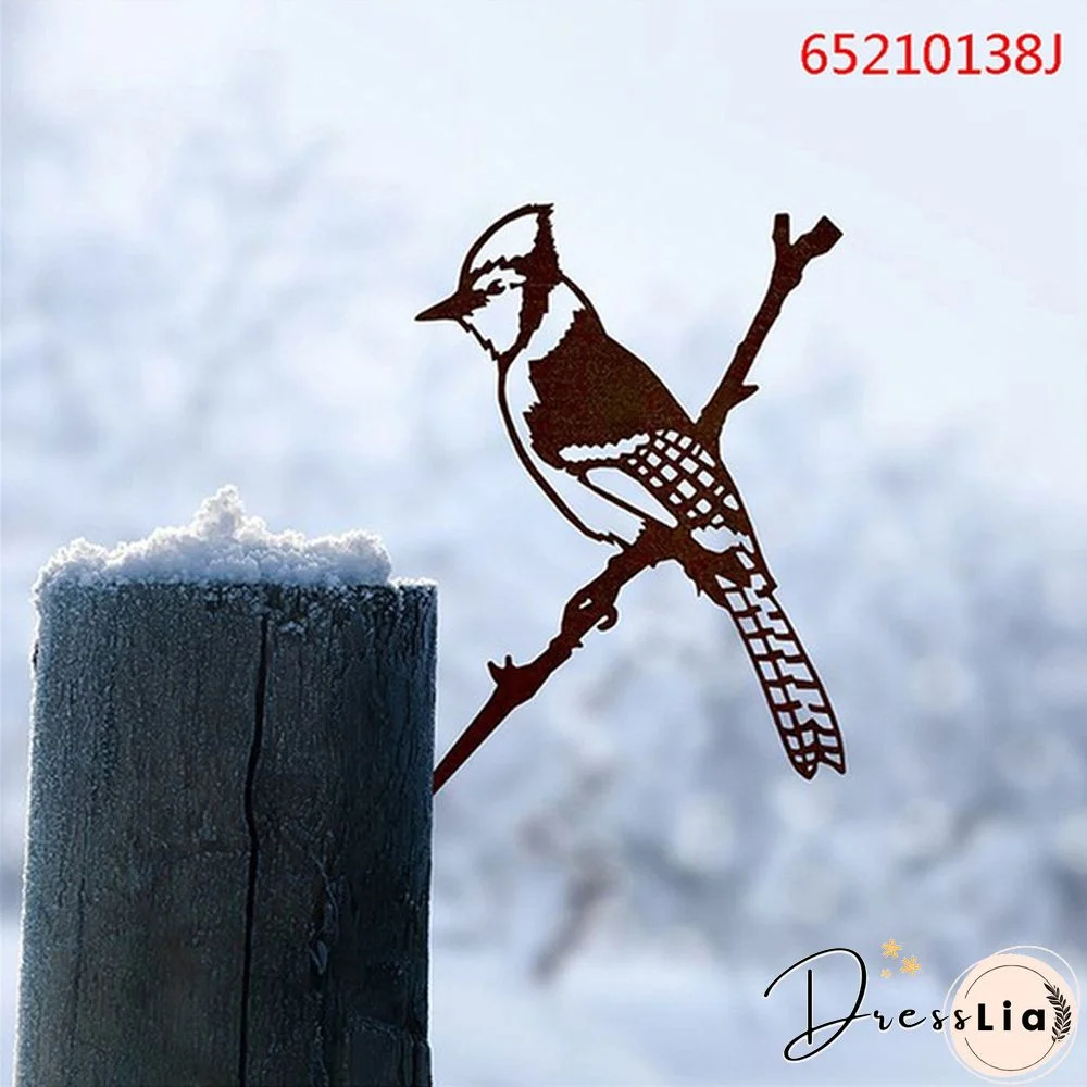 Tree Metal Art Yard Garden Outdoor Branch Gnomes Decoration Sign Rustic Hanging