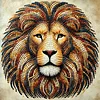 Diamond Painting -DIY Round Drill Mosaic  Lion(40x40cm)