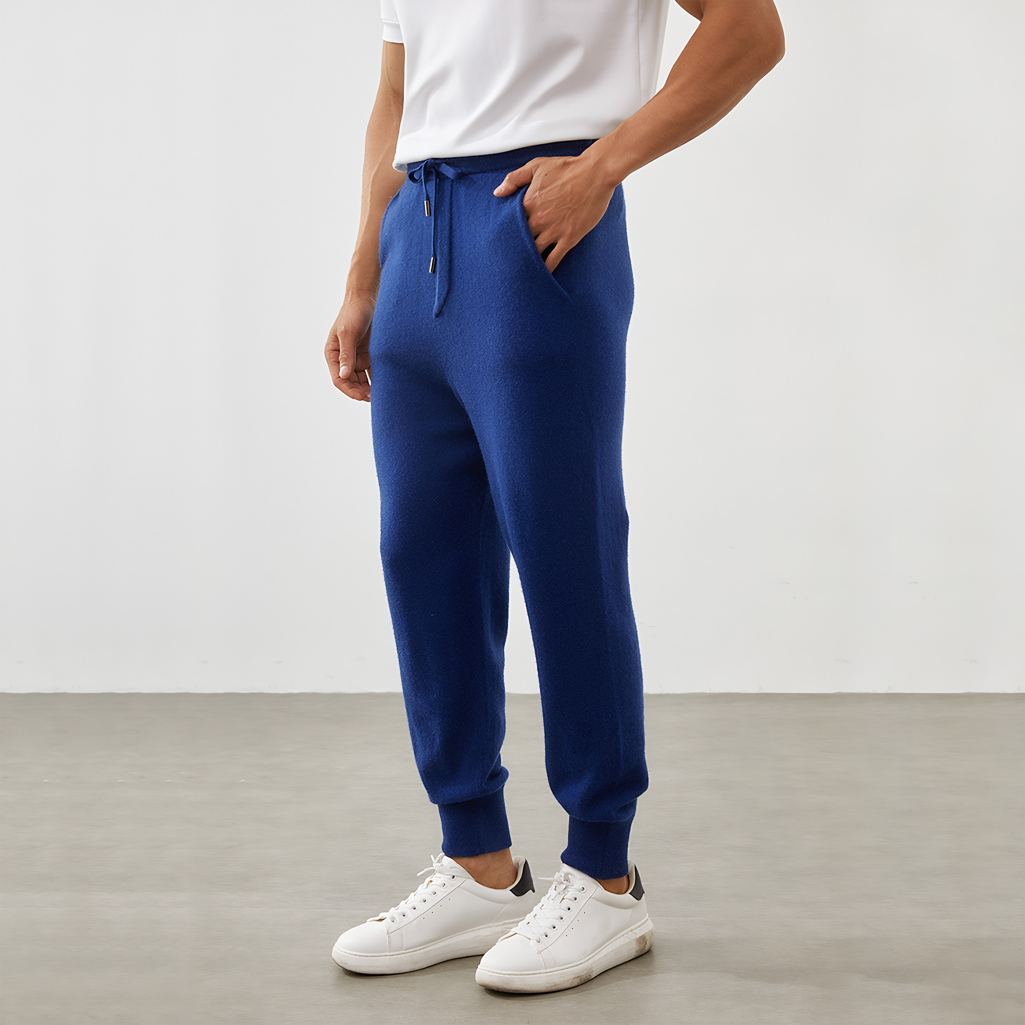 Casual Men's Cashmere Sweat Pants REAL SILK LIFE