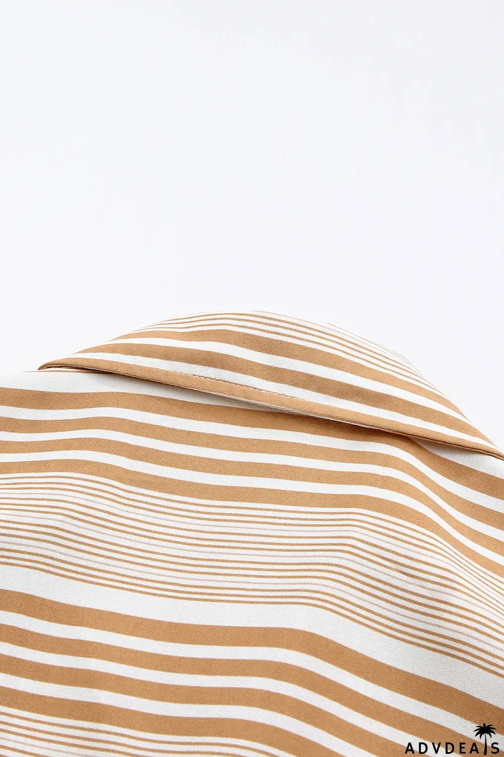 Loose Button Back Striped Blouse