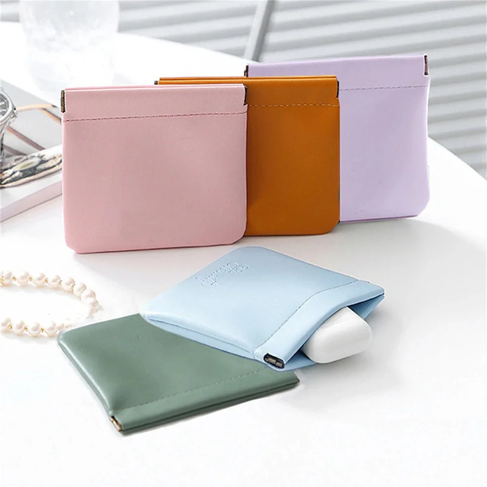 Pouchic - Personalized Snap Closure Leather Organizer Pouch