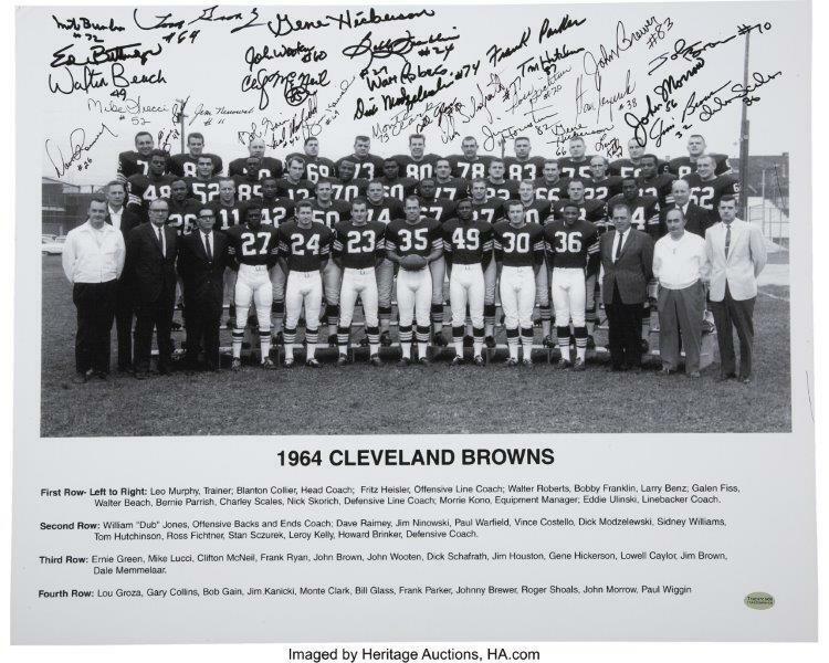 REPRINT - 1964 CLEVELAND BROWNS Champions Signed Autographed 8 x 10 Photo Poster painting RP