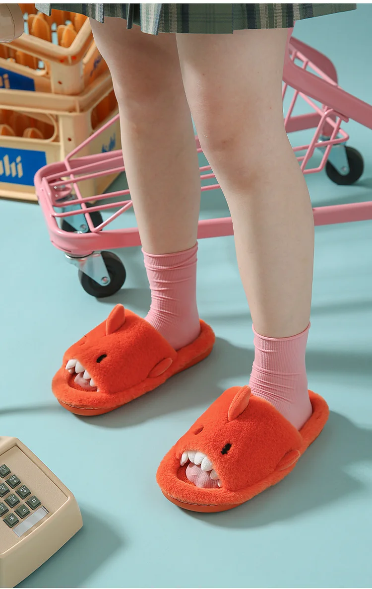 Indoor Cute Cartoon Shark Cotton Slippers shopify Stunahome.com