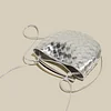 Stylish Silver Weaved Leather Women's Shoulder Bag