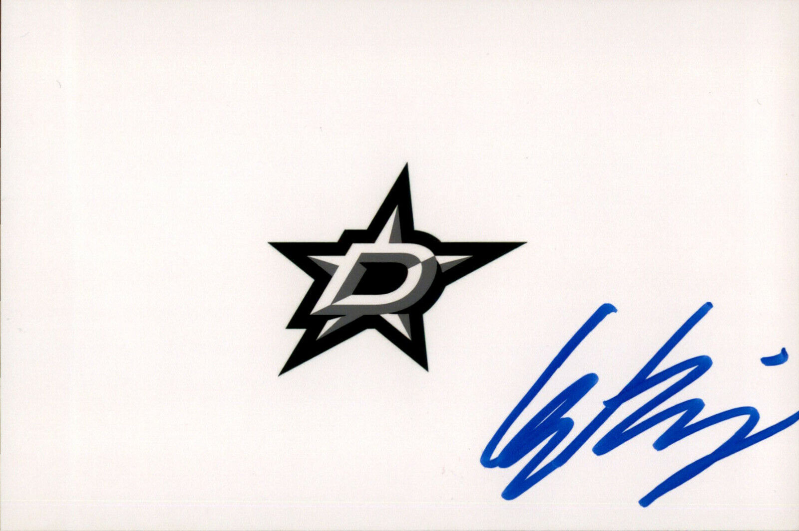 Oskar Back SIGNED 4x6 Photo Poster painting TEAM SWEDEN / DALLAS STARS #3