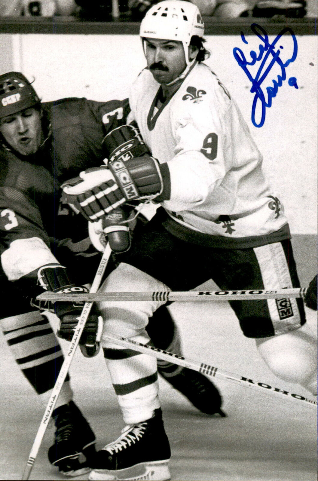 Real Cloutier SIGNED autographed 4x6 Photo Poster painting QUEBEC NORDIQUES #2