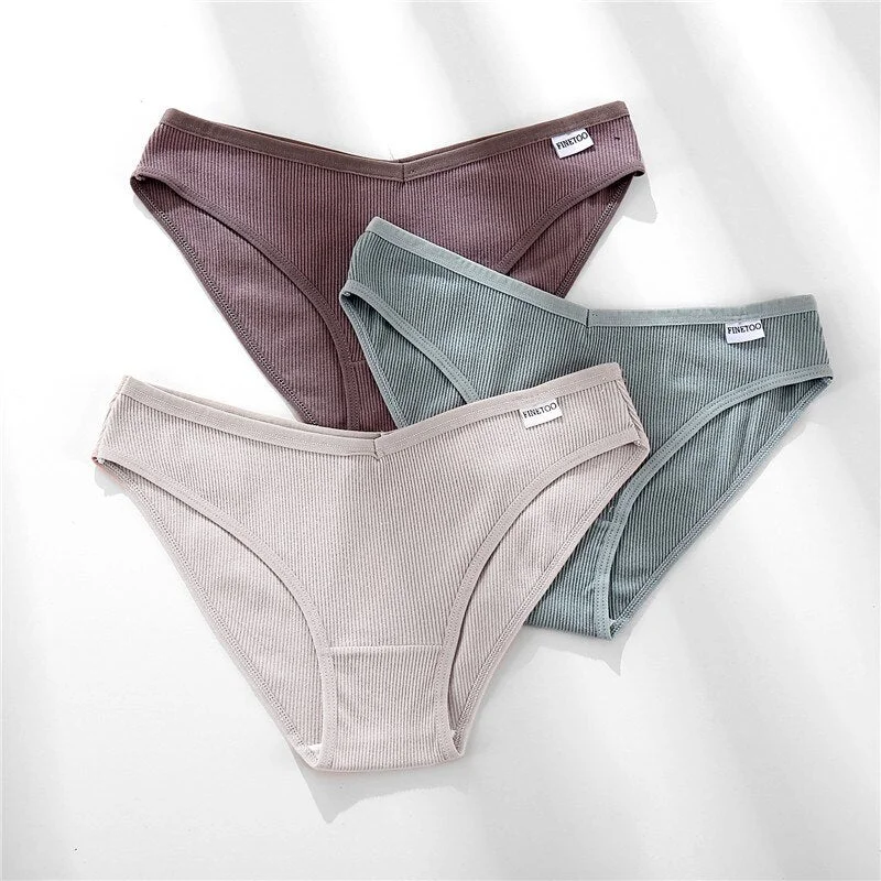 FINETOO Cotton Letter Panties Women M-2XL Casual Briefs Female Underpants Fashion Lady Underwear Girl Soft Panty Women Intimates