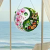 Acryl Yin Yang Diagramm von Schmetterling und Blume bl&uuml;hen - 5d DIY Handwerk Anh&auml;nger