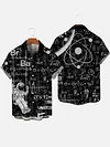Science Class Physics Formulas and Models Printing Men's Short Sleeve Shirt