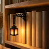 Lantern Bookshelf Light Wrought Iron LED Warm Glow Halloween Decor