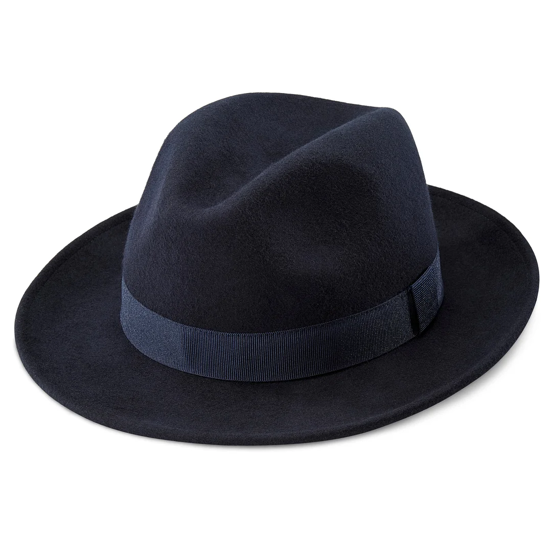 FIDO | TRUE BROWN WOOL FEDORA HAT WITH BAND