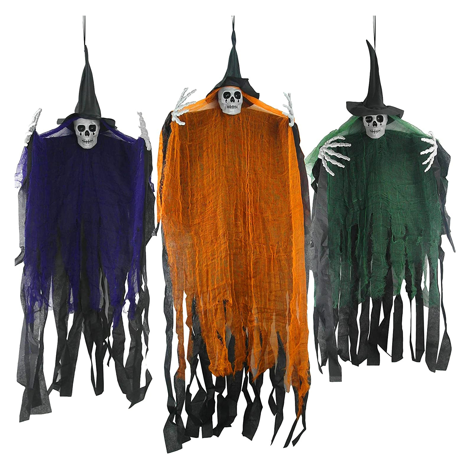 

Halloween Hanging Ghost Decor 3pcs Halloween Party Props & Adjustable Arms, 501 Original