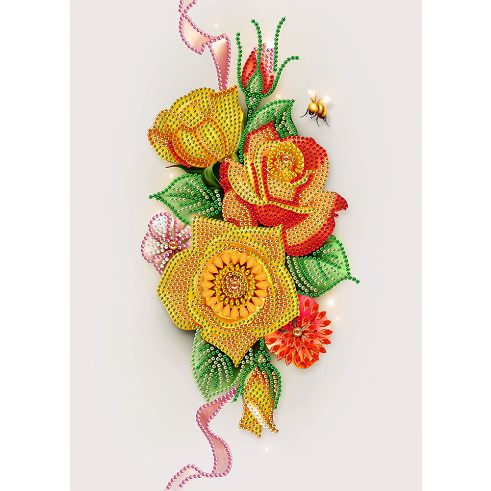 

30*40CM - Special Shaped Diamond Painting - Flower, 501 Original