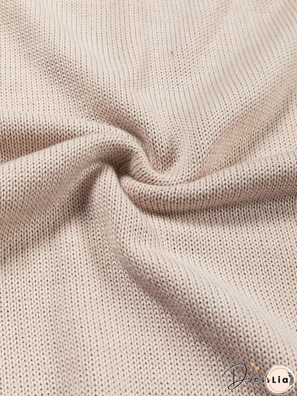 Brown Colorblock Bishop Sleeve Patchwork Rib Knit Sweater