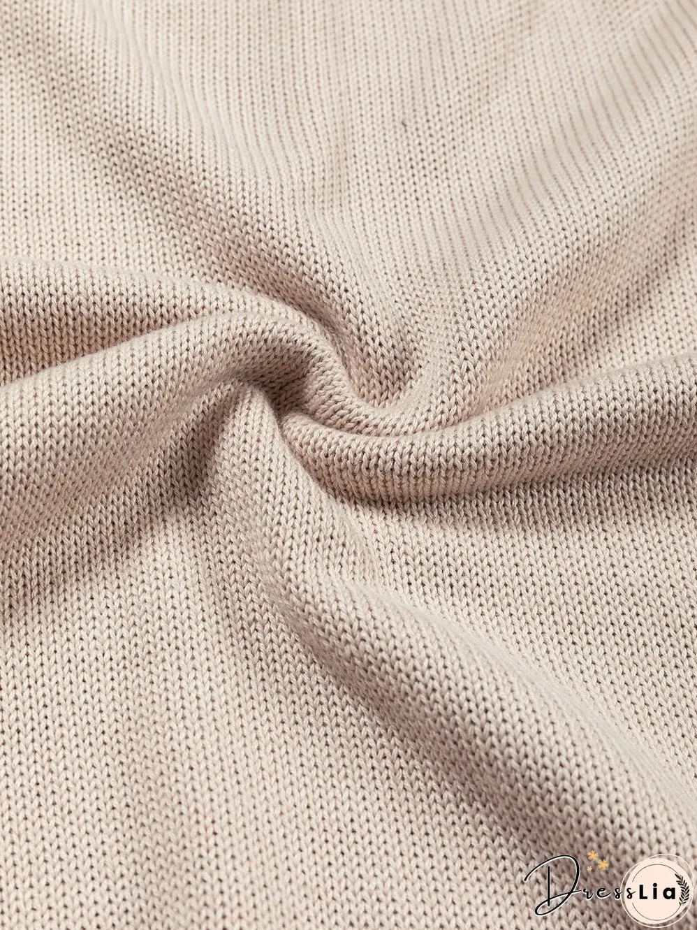 Brown Colorblock Bishop Sleeve Patchwork Rib Knit Sweater