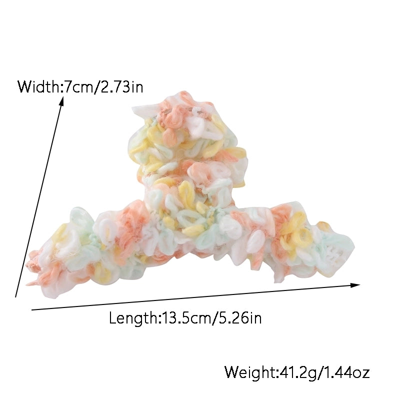 Women’s Cute Sweet Geometric Resin Yarn Hair Claws