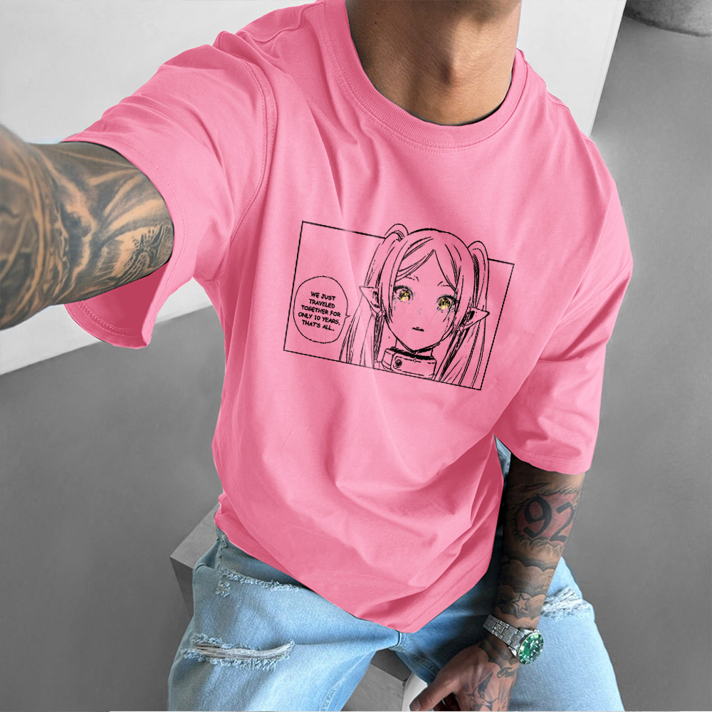 Unisex Healing Anime Print T-shirt