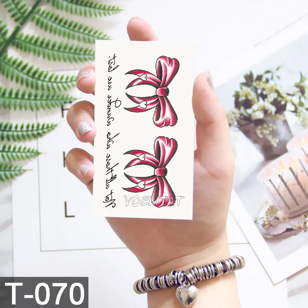 Sdrawing Temporary Tattoo Sticker Lotus Colorful Feather Leaves Butterfly Flash Tatoo Female 3D Body Art Child Fake Tatto Male