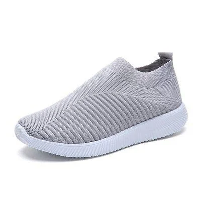 35-43 Women Plus Size Spring Sneakers Female Vulcanized Shoes Knitting Sock Stretch Slip On Flat Shoes Mesh Soft Walking