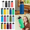 40oz Insulated Cup Mug Straw Lid Stainless Steel Thermos Water Bottle Wide Mouth