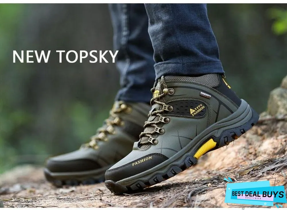 Men Winter Snow Boots Super Warm Men's Boots Waterproof Sneakers Outdoor Male Hiking Boots Work Shoes