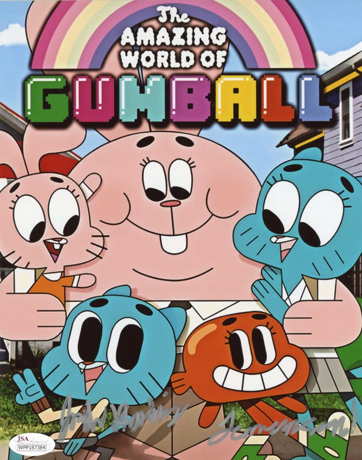 ~JACOB HOPKINS & TERRELL RANSOM JR. Signed 8x10 AMAZING WORLD OF GUMBALL JSA COA