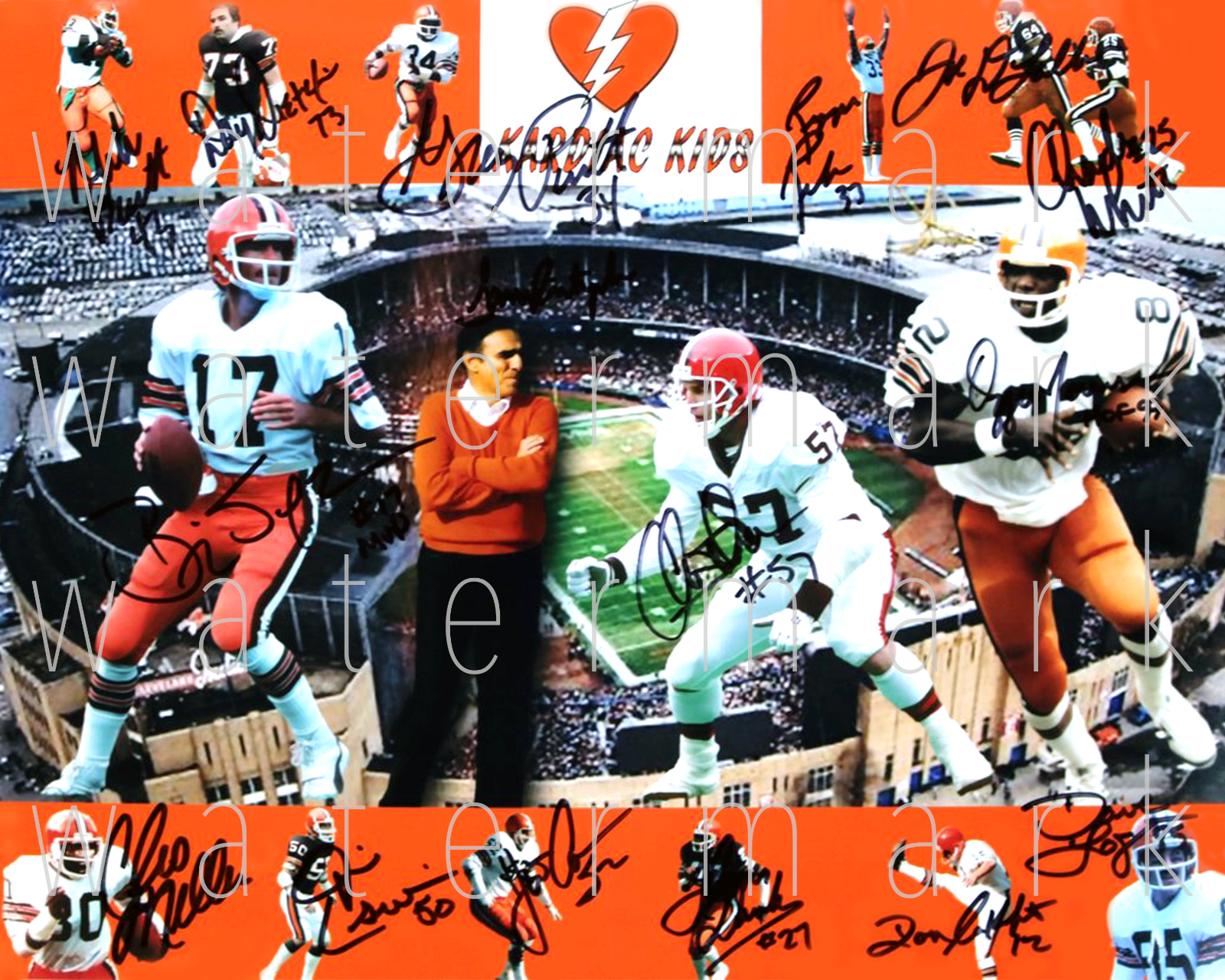 Cleveland Browns Kardiac Kids signed 8X10 print Photo Poster painting poster autograph RP