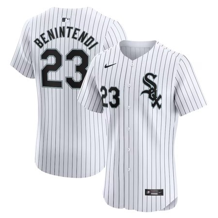 Men's Chicago White Sox #23 Andrew Benintendi  White Home Elite Player Jersey