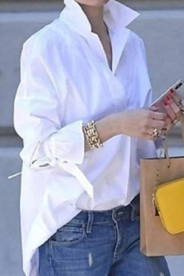 Fashion Casual Loose Solid Color Shirt