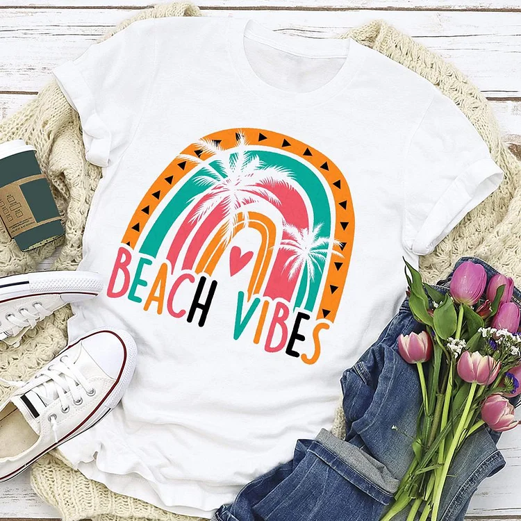 beach vibes Summer life T-shirt Tee - 01443-Annaletters