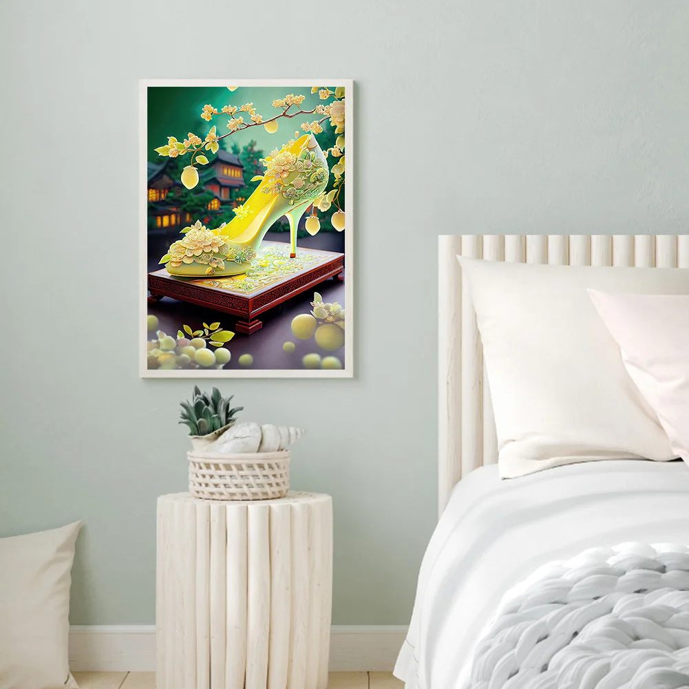 Full Round Diamond Painting 30*40cm - Dreamy Retro High Heels