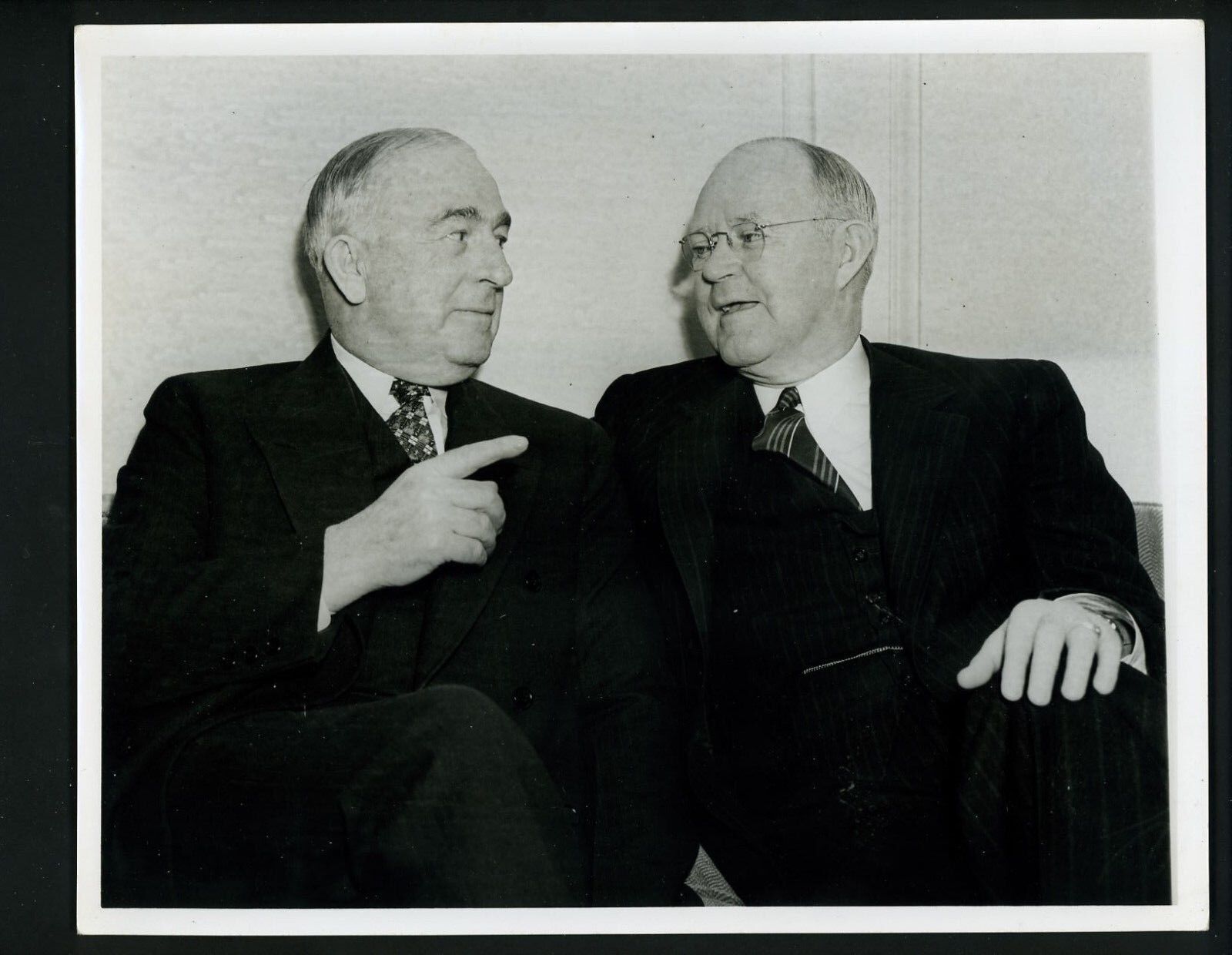 Johnny Evers & Con Casey 1938 Wire Press Photo Poster painting Chicago Cubs