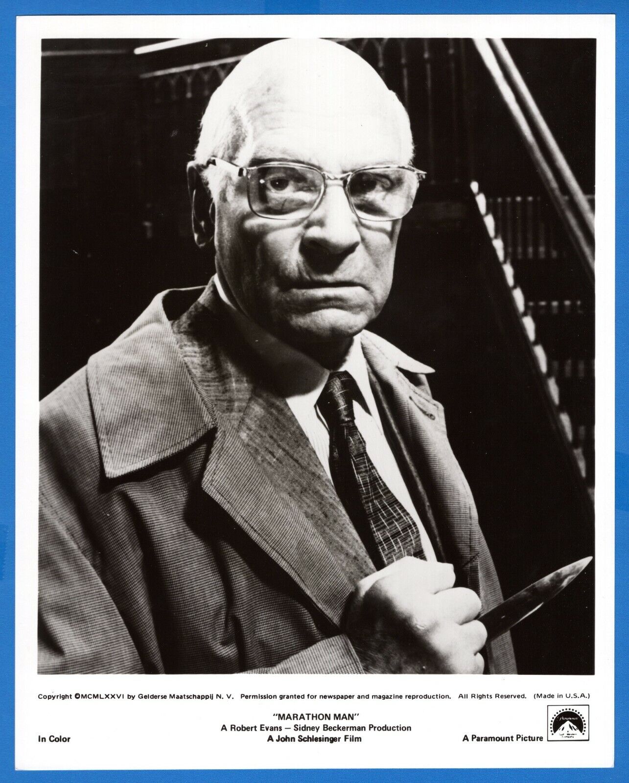 LAWRENCE OLIVIER Actor Vintage 8x10 Promo Press News Photo Poster painting MARATHON MAN 1976