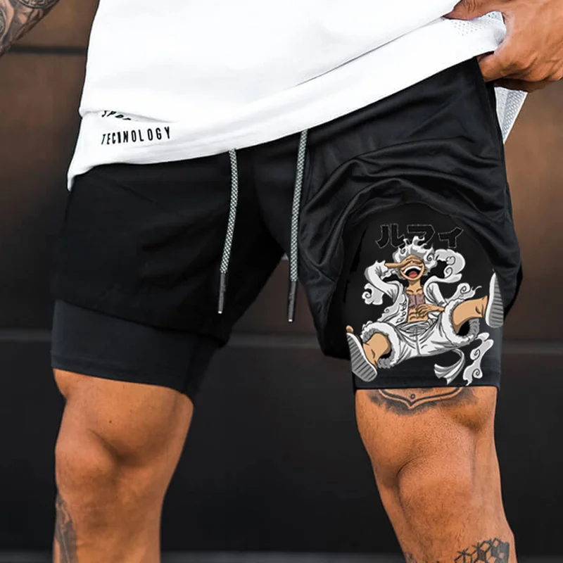 "anime Print" Performance Shorts