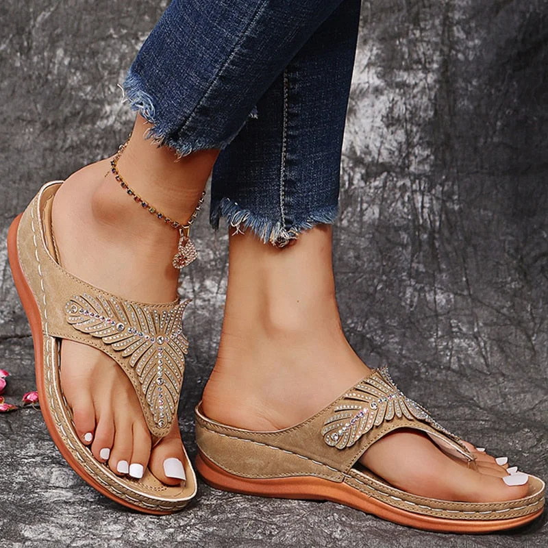 Women Sandals Soft Wedge Heels Sandals Summer Shoes Women Flip Flops Wedges Shoes For Women Summer Footwear Heel Chaussure Femme