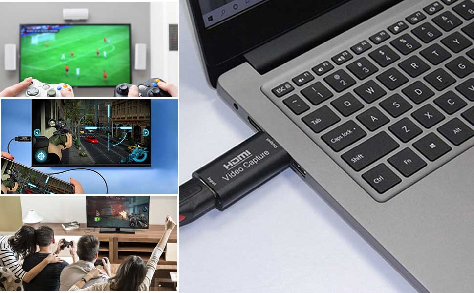 4K HDMI Video Capture Card Game  Audio Adapter HDMI USB Stream Live Broadcast Video Conference