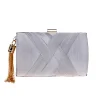 Silk Tasseled Square  Banquet Handbag