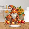 Diamond Painting Acrylic Single Sided September Gnome Ornaments Tabletop Home Office Decor
