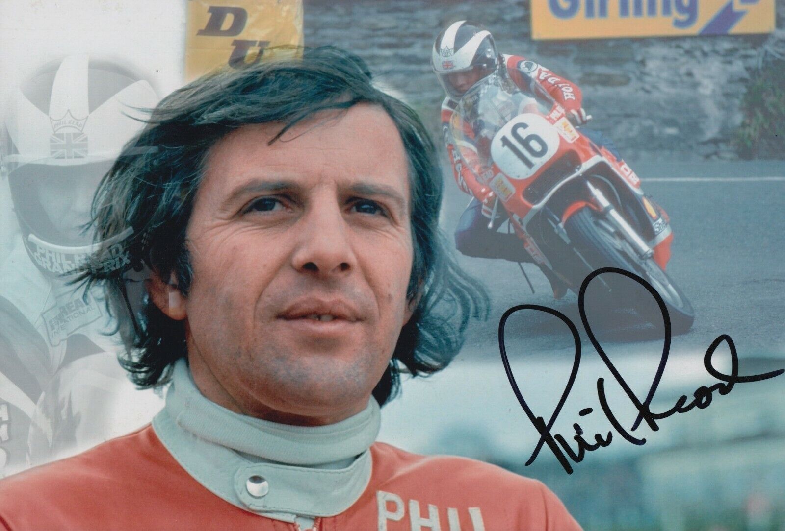 Phil Read Hand Signed 12x8 Photo Poster painting - MotoGP Autograph.