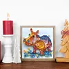 Quilling Nilpferd - speziell geformtes Diamantgem&auml;lde - 30*30cm