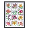 [Brand]Twelve Months Of Flowers - 14CT Stamped Cross Stitch - 45*56cm - Flower