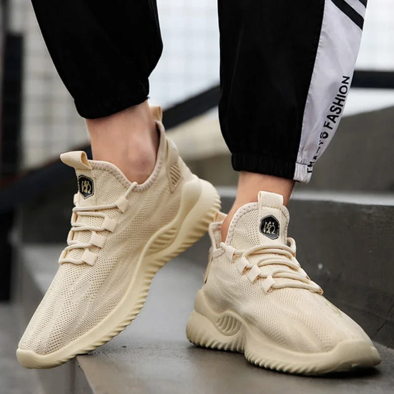 White Shoes For Men Mesh Breathable Platform Sole Sneakers For Men Top-quality Vulcanized Shoes Free Shipping Men's Shoes Tenis