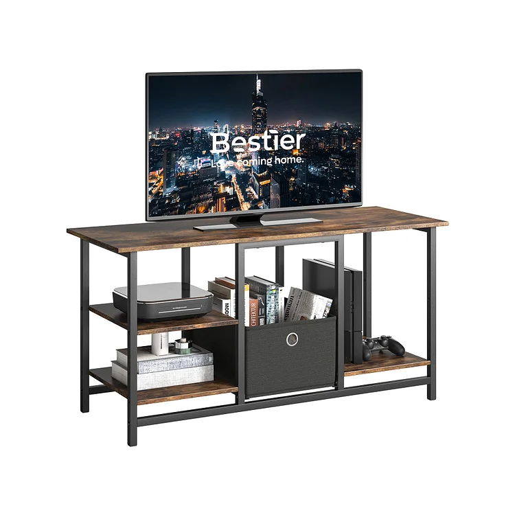 Bestier TV Stand for 50 Inch TV, Entertainment Center with Drawer,