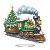 uk.everydayedeals DIY Acrylic Diamond Painting Desktop Tabletop Ornament - Xmas Train Pulling A Tree